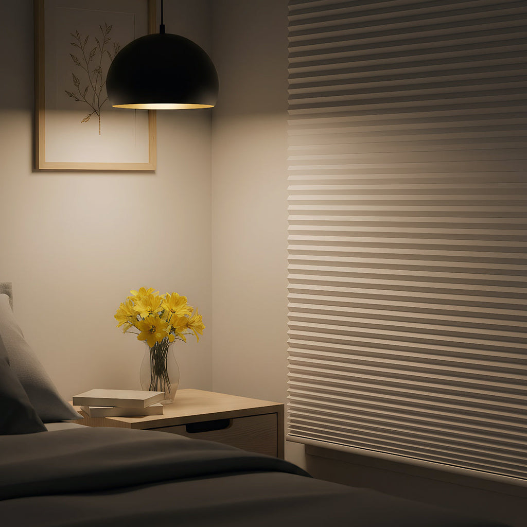 HDJDRAPI  Upgraded Punch-free Honeycomb Blinds Cordless 100% Blackout Fabric