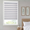 HDJDRAPI No-Drill Custom Zebra Blinds – Cordless, Dual-Layer, 80% Blackout Roller Shades