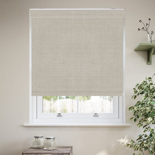 HDJDRAPI Cordless Blackout Roller Blinds with Cassette, Nano-Polymer Fabric, Customizable