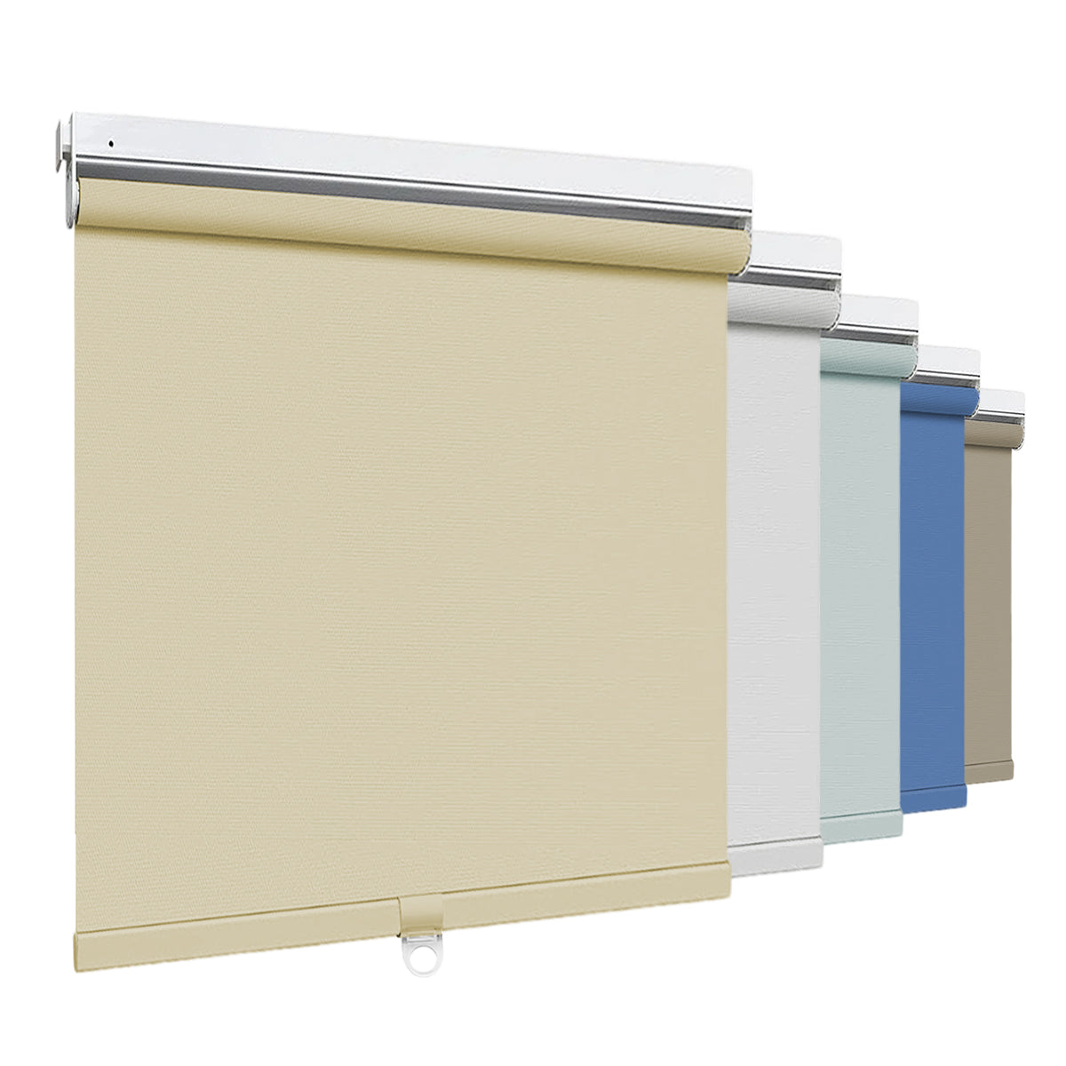 HDJDRAPI No-Drill Cordless Blackout Roller Shades, Waterproof Thermal Privacy Blinds