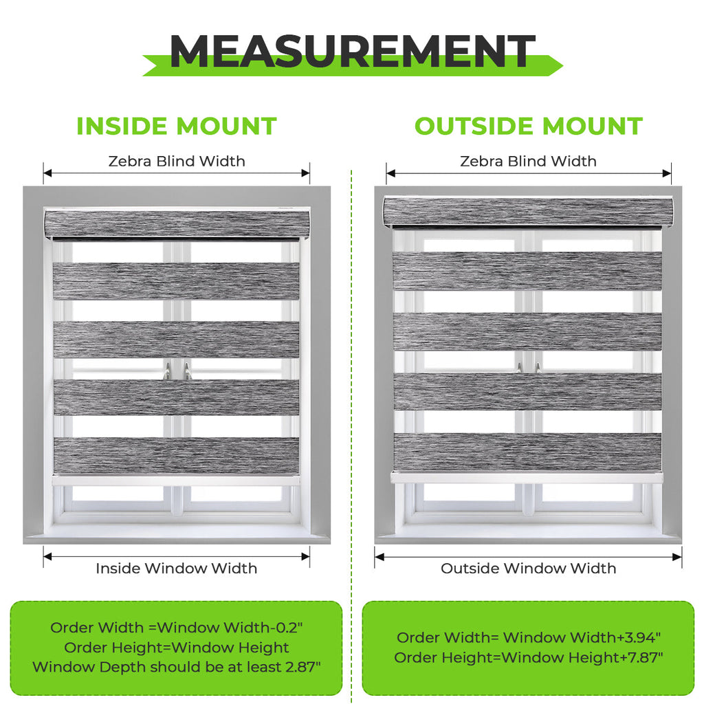 HDJDrapi - Electric Motorized Zebra Blinds, Smart Room-Darkening Shades with Remote