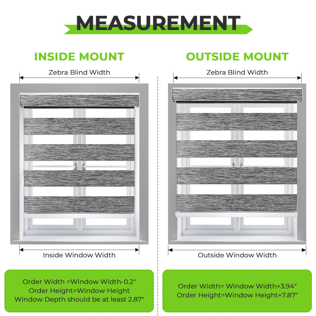 HDJDRAPI Electric Motorized Zebra Blinds, Smart Room-Darkening Shades with Remote