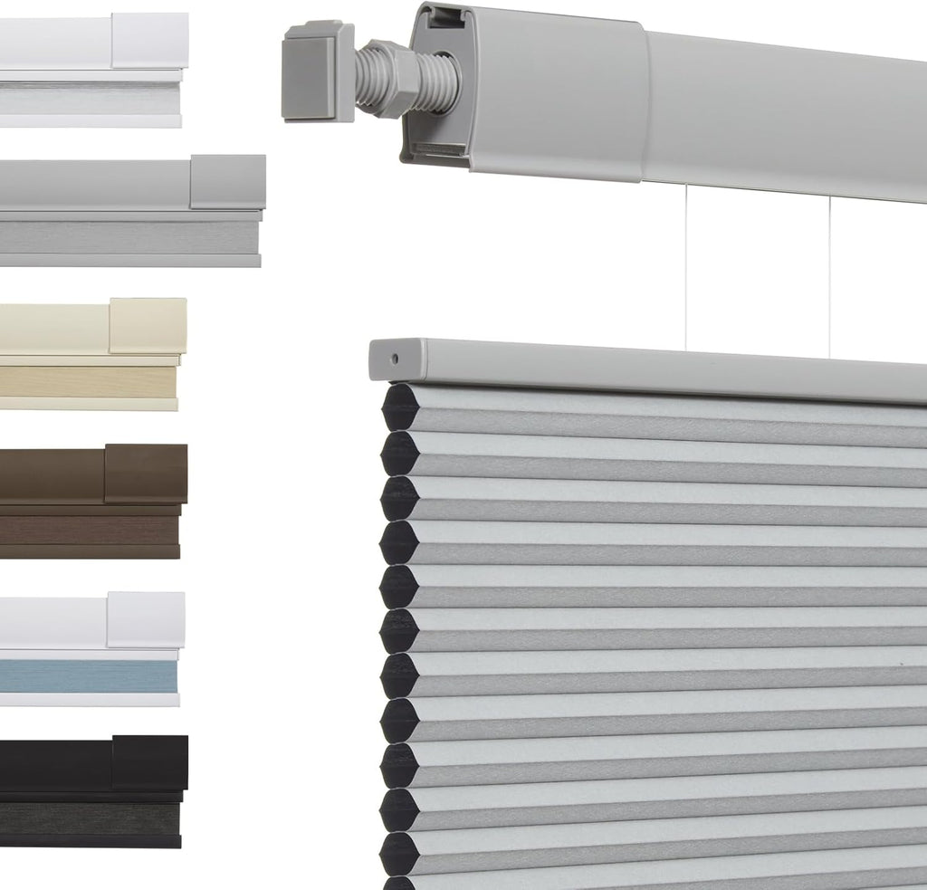 HDJDRAPI No-Drill Cordless Cellular Shades, Top Down Bottom Up, Blackout & Thermal, Custom Size