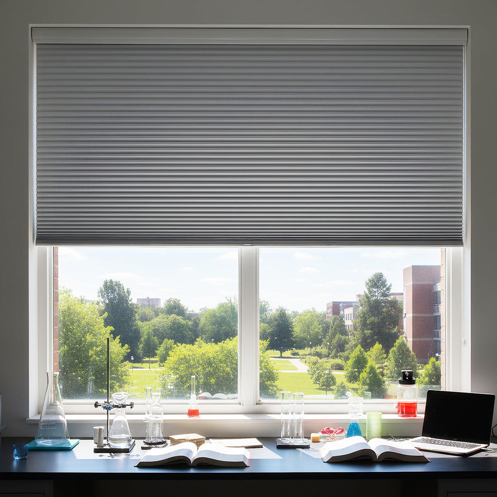 HDJDRAPI  Upgraded Punch-free Honeycomb Blinds Cordless 100% Blackout Fabric