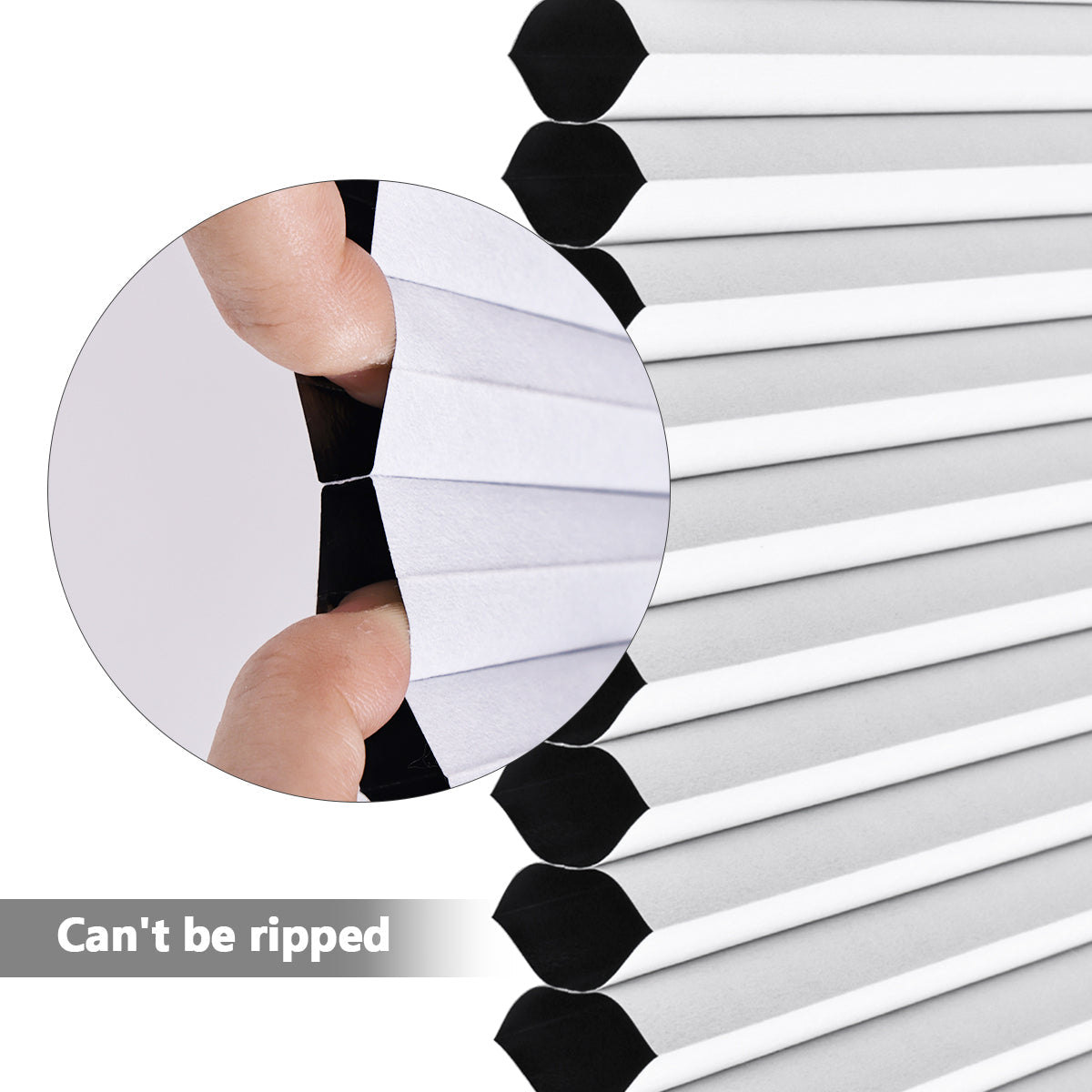 HDJDRAPI Customizable size No Drill No Tools Blackout Window Cover,Cordless Honeycomb Blinds